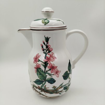 Кофейник "Menyanthes trifoliata" ("Вахта трёхлистная"), серия "Botanica", фарфор, деколь, Villeroy & Boch, Люксембург, 1980-2000 гг.