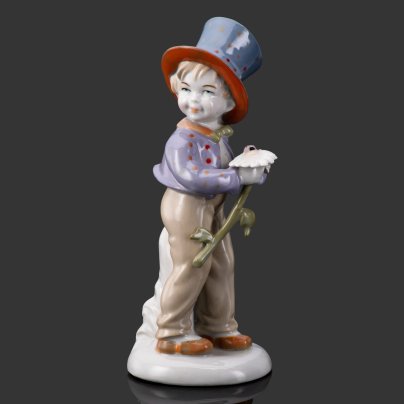 Статуэтка "Мальчик с ромашкой", фарфор, роспись, VEB Porzellanfiguren Lippelsdorf (Липпельсдорф), ГДР, 1974-1990 гг.