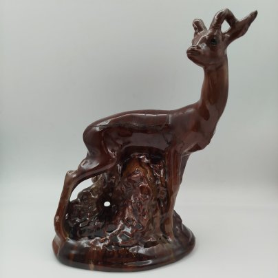 Статуэтка "Косуля", ЛОХФ РСФСР, керамика, поливы, СССР, 1960-1970 гг.