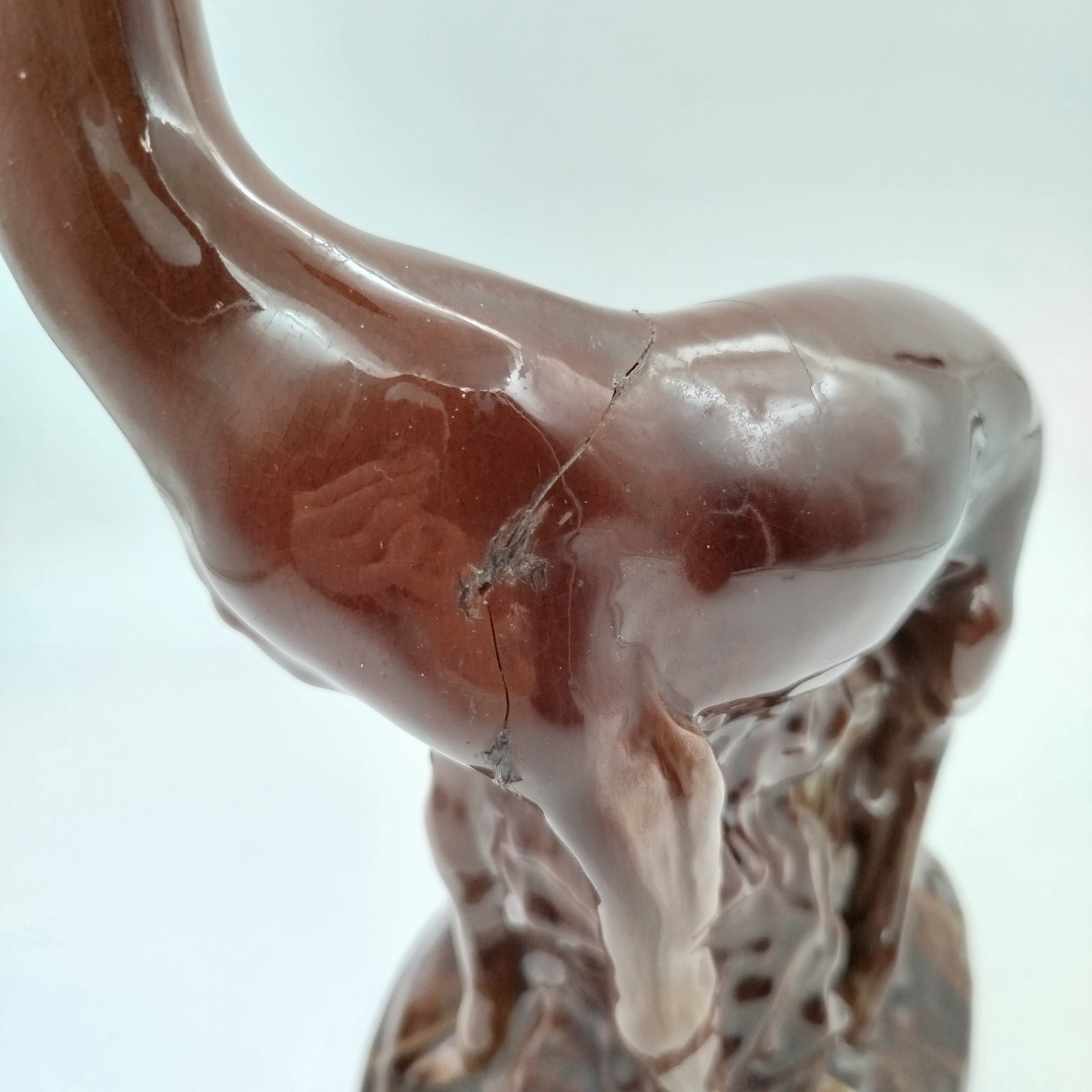 Статуэтка "Косуля", ЛОХФ РСФСР, керамика, поливы, СССР, 1960-1970 гг.