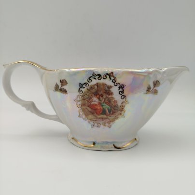 Соусник "Мадонна", фарфор, деколь, люстр, золочение, Kahla, ГДР, 1960-1980 гг.