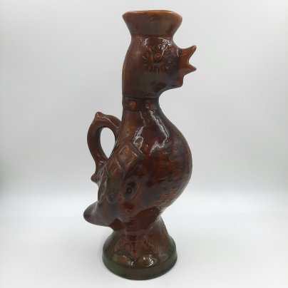 Кувшин "Утка", керамика, глазурь, Скопинская керамика, СССР, 1970-1980 гг.