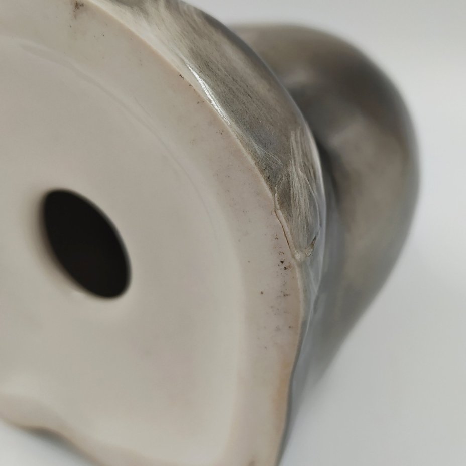 Статуэтка "Дикий камышовый кот" ("Манул"), скульптор Б.Я. Воробьев, фарфор, роспись, Ленинградский фарфоровый завод (ЛФЗ), Российская Федерация, 1970-1990 гг.