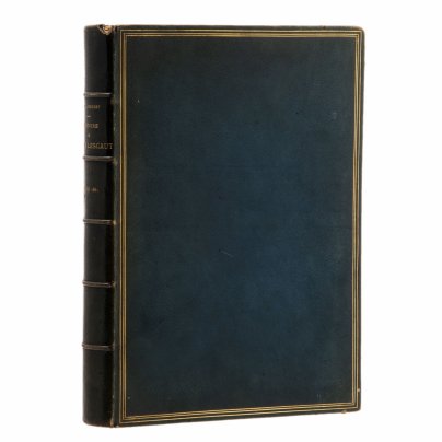 Книга "L`abbe Prevost “Histoire de Manon Lescaut et du chevalier des Grieuх" на французском языке (Антуан Франсуа Прево "История Манон Леско и кавалера де Грие"), бумага, печать, офорт, золочение, кожа, тиснение, обрез с золочением, Libraire Artistique - H. Launette, Editeur, Франция, 1885 г.