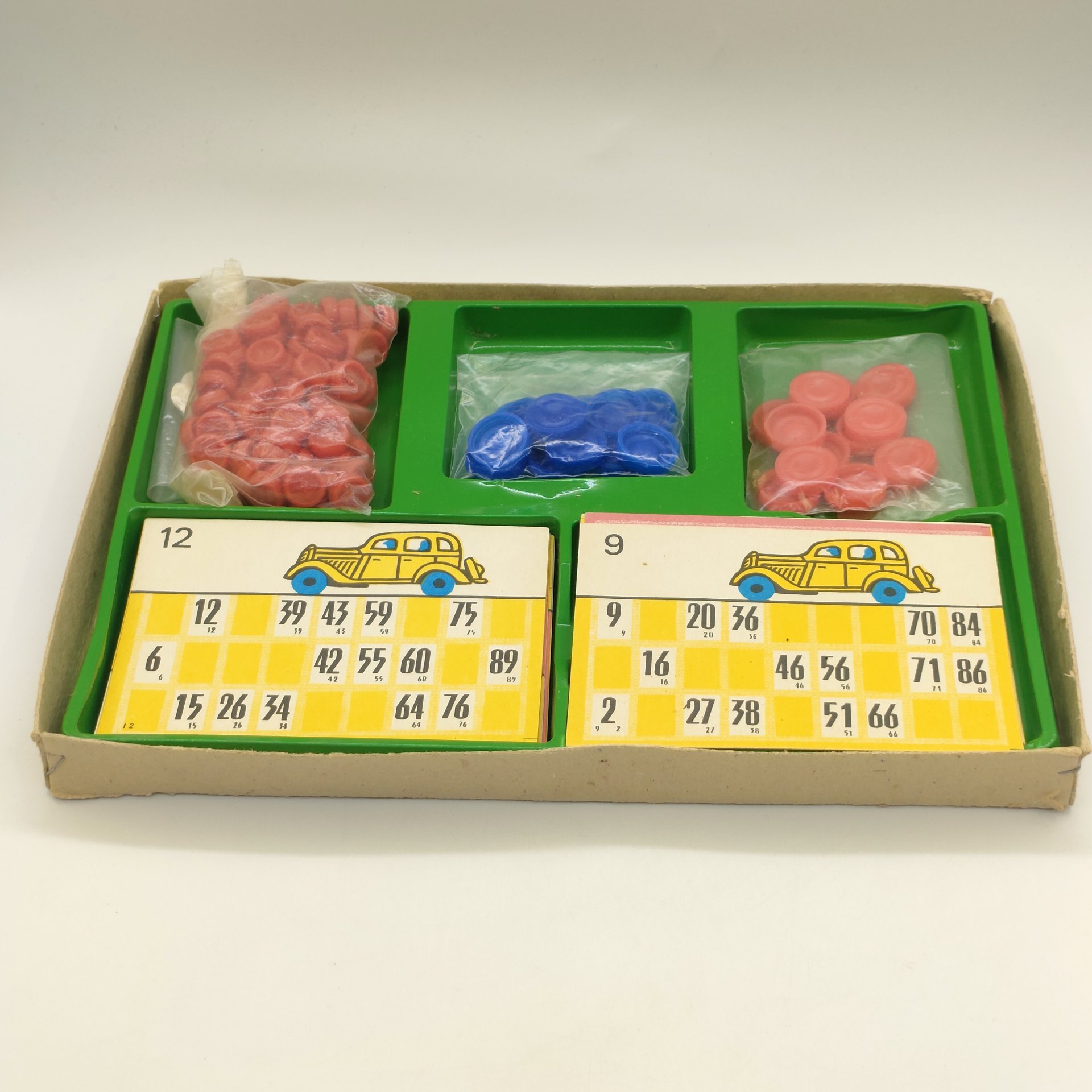 Игра настольная "Лидер" (комплект игр "Лото" и "Шашки") в оригинальной коробке, Московский комбинат игрушек, картон, бумага, печать, пластмасса, СССР, 1970-1990 гг.