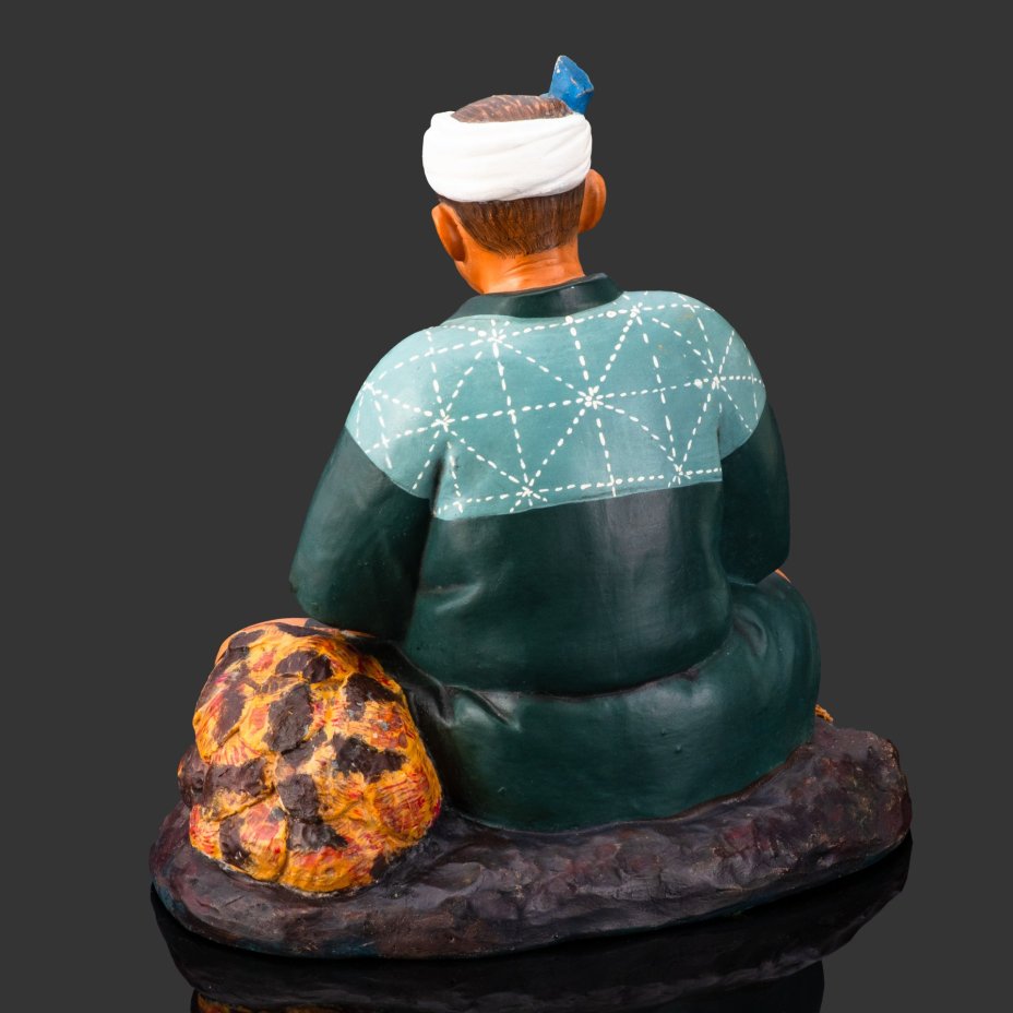 Кукла-хакато (博多人形) "Сборщик жемчуга", керамика, роспись, Япония, 1970-1990 гг.