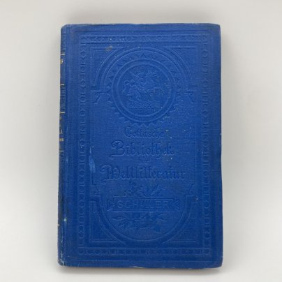 Schiller «Sämtliche Werke. Siebenter band» из серии «Cotta'sche Bibliothek der Weltliteratur», Stuttgart, Cotta, Gebrüder Kröner, бумага, коленкор, печать, тиснение, конгрев, тонированный обрез