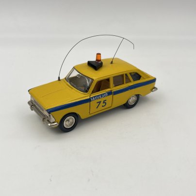 Модель автомобиля "ИЖ-1500 Комби" (Милиция), авторская модель, металл, пластик, СССР, 1980-1990 гг.