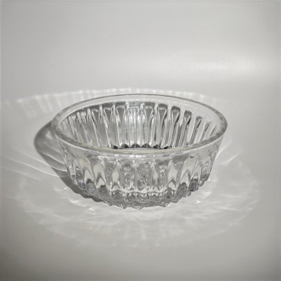 Конфетница (салатник) с рельефным декором, хрусталь, СССР, 1970-1990 гг.