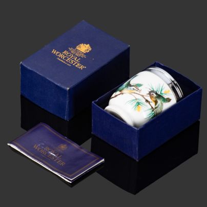 Кодлер в коробке "Royal Worcester", фарфор, деколь, металл, в оригинальной коробке