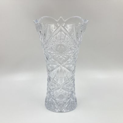 Ваза с рельефным декором, хрусталь, пресс, СССР, 1970-1990 гг.