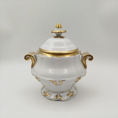 Сахарница (бонбоньерка), фарфор, золочение, Западная Европа, 1930-1960 гг.