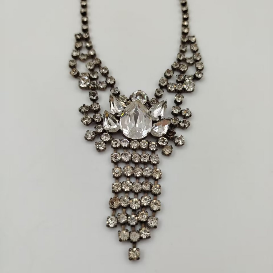 Колье винтажное, металл, стекло, Jablonex (Яблонекс), Чехословакия, 1960-1990 гг.