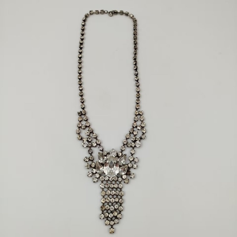 Колье винтажное, металл, стекло, Jablonex (Яблонекс), Чехословакия, 1960-1990 гг.