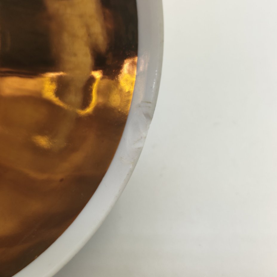 Чайная пара с декором в виде роз, фарфор, люстр, крытье, деколь, золочение, Tielsch Walbrzych, Польша, 1952-1992 гг.