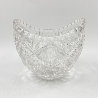 Салатник/конфетница (ёмкость для хранения), хрусталь, алмазная грань, СССР, 1970-1990 гг.