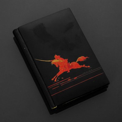 Записная книжка, украшенная лаковой миниатюрой "Красный всадник"