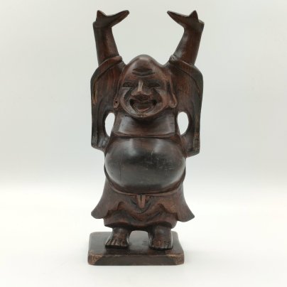 Статуэтка "Смеющийся Будда", дерево, резьба, Индия, 1970-1990 гг.