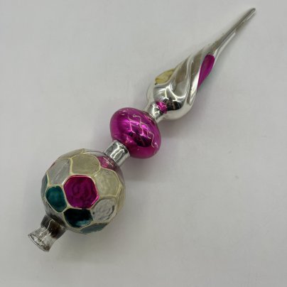 Навершие на елку, стекло, роспись, СССР, 1950-1980 гг.