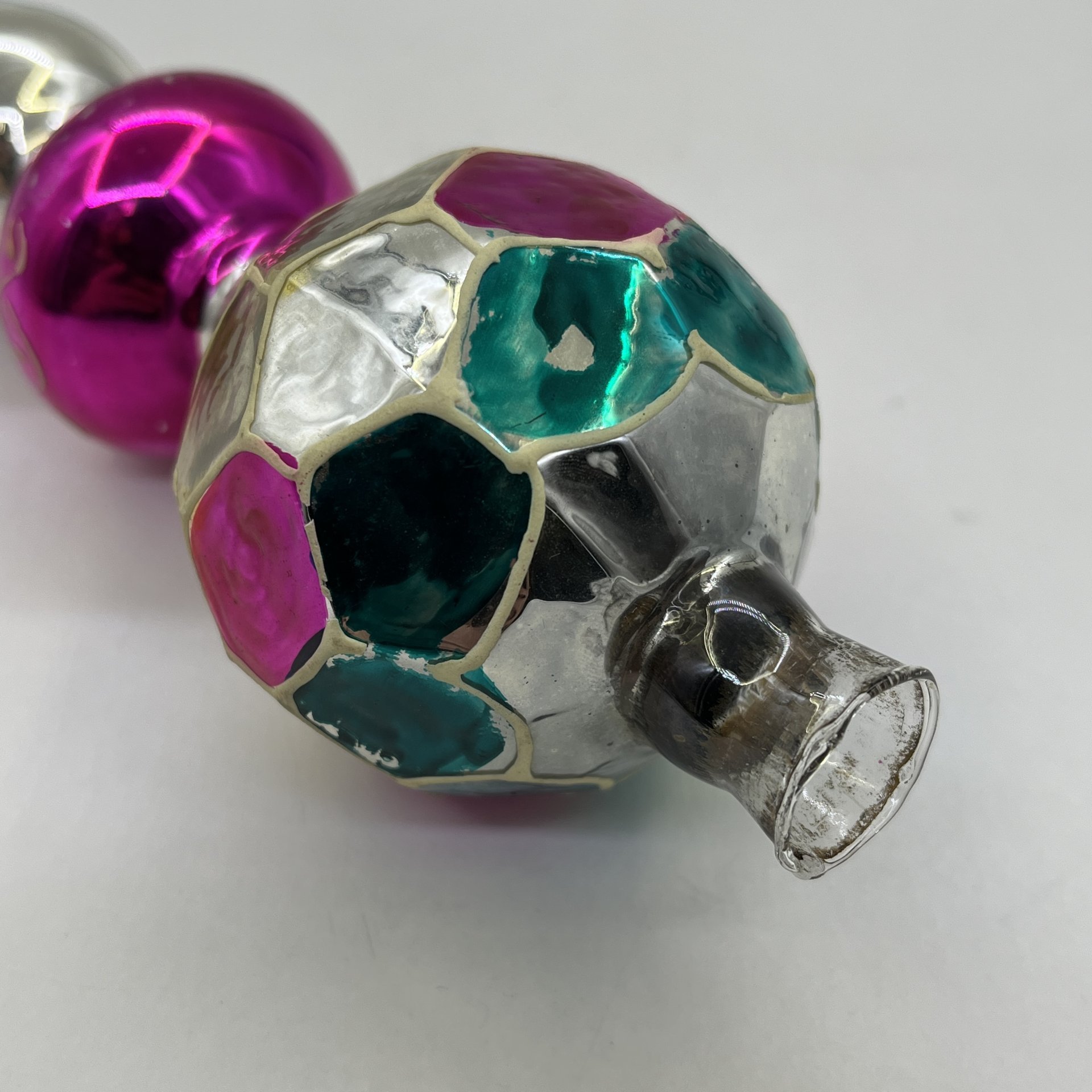 Навершие на елку, стекло, роспись, СССР, 1950-1980 гг.