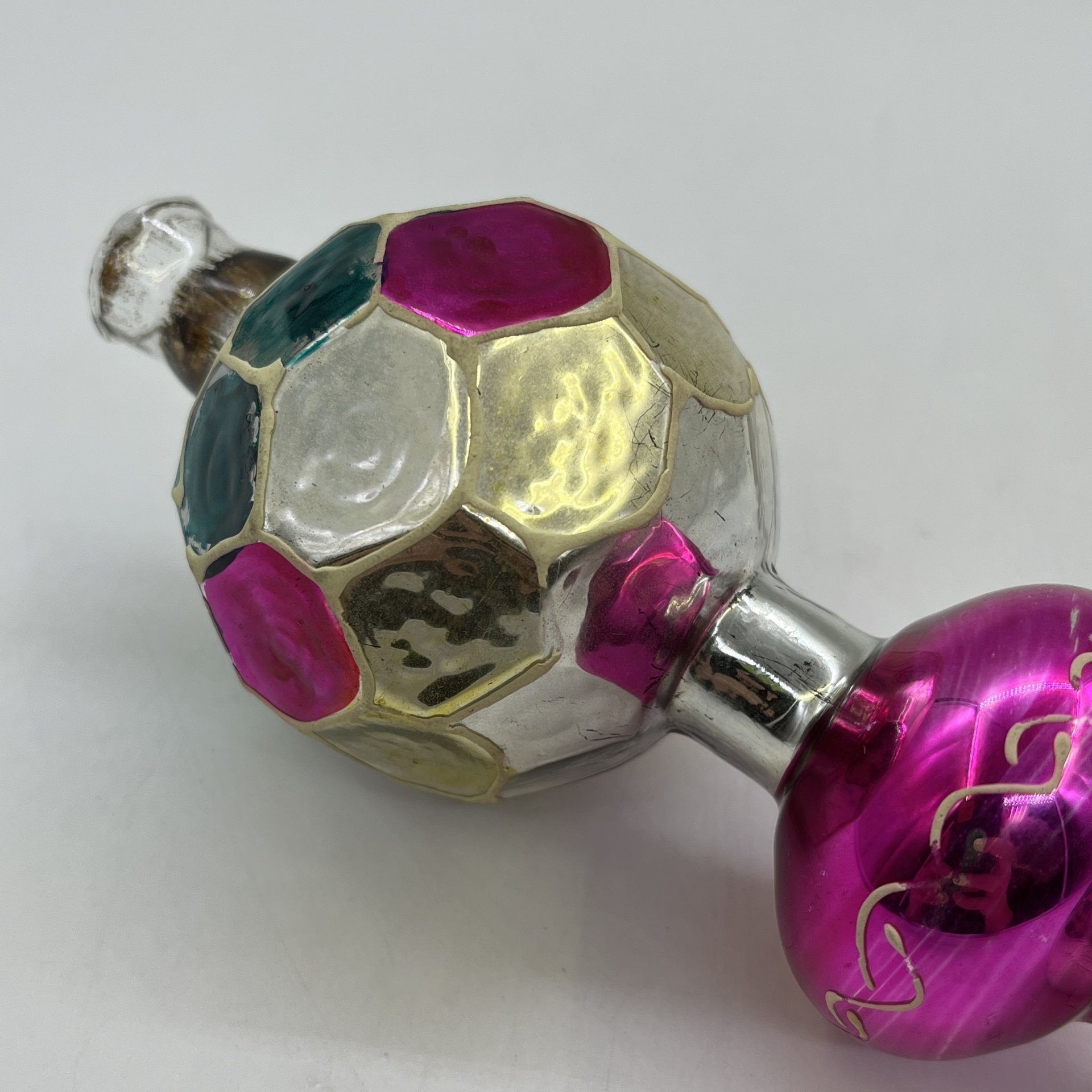 Навершие на елку, стекло, роспись, СССР, 1950-1980 гг.