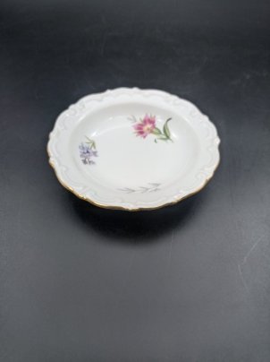 Розетка с цветочным декором, фарфор, деколь, золочение, Kahla, ГДР, 1968-1987 гг.