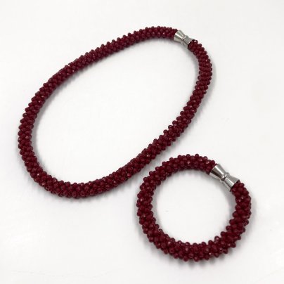 Комплект из браслета и бус, бисер, СССР, 1960-1990 гг.
