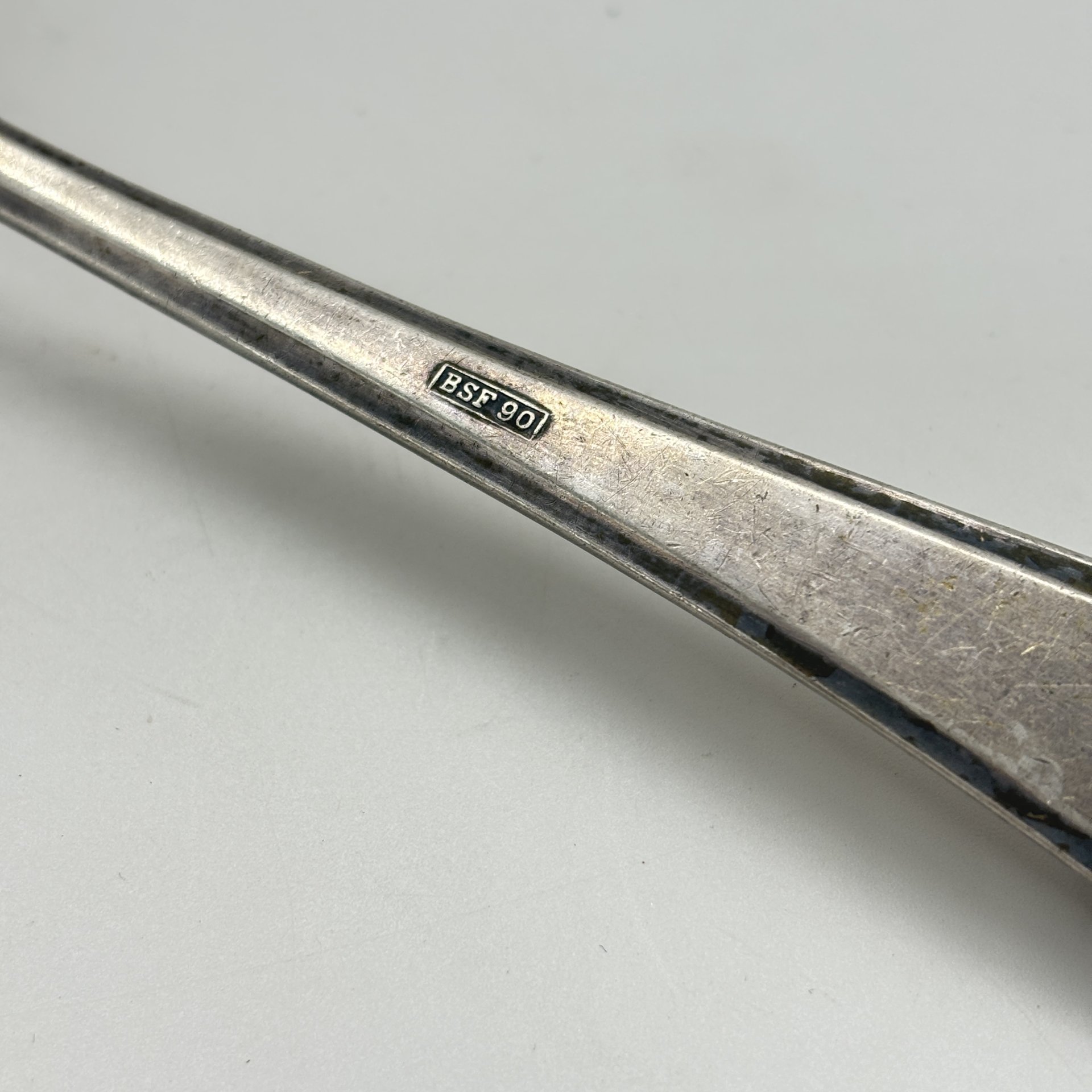 Ложка для соуса с рельефным декором, металл, Platura, Германия, 1920-1950 гг.