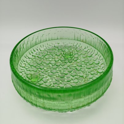 Чаша (конфетница) из серии "Ultima Thule" ("Край света"), дизайнер Tapio Wirkkala (Тапио Вирккала), цветное стекло, Iittala, Финляндия, 1960-1980 гг.