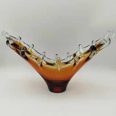 Конфетница, стекло, гутная техника, Чехословакия, 1980-1990 гг.