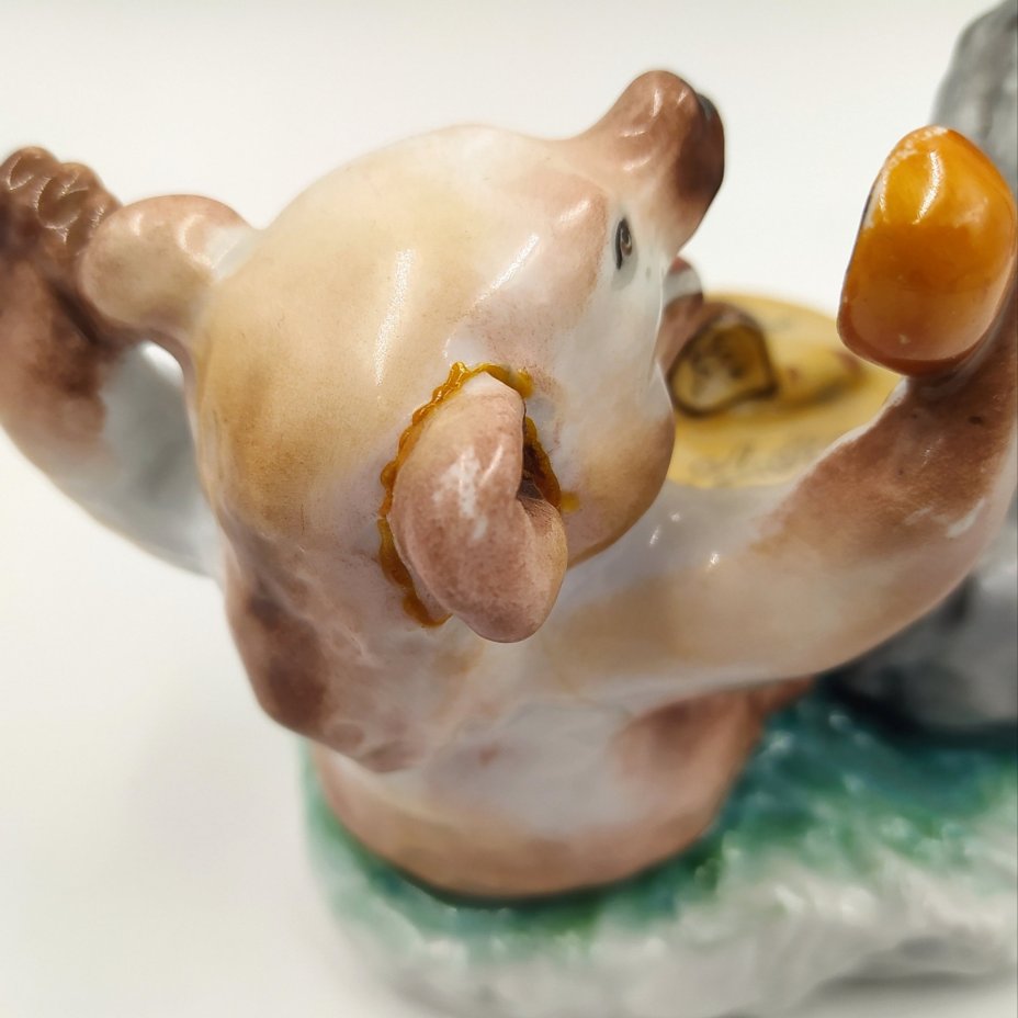 Чернильница «Медвежата», скульптор Е.И. Чарушин, фарфор, роспись, Ленинградский фарфоровый завод (ЛФЗ), СССР, 1961 г.