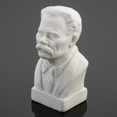 Статуэтка (бюст) "Максим Горький", бисквит, Ленинградский фарфоровый завод (ЛФЗ), СССР, 1940-1950 гг.