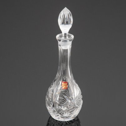 Графин (штоф) с пробкой , Nizbor,A. Ruckl & Sons, хрусталь, алмазная грань, Bohemia Crystal