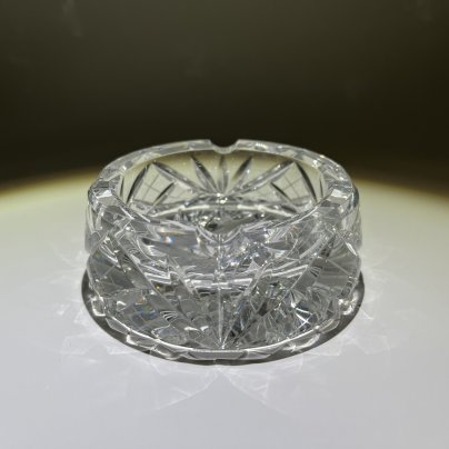 Пепельница с рельефным декором, хрусталь, СССР, 1980-1990 гг.