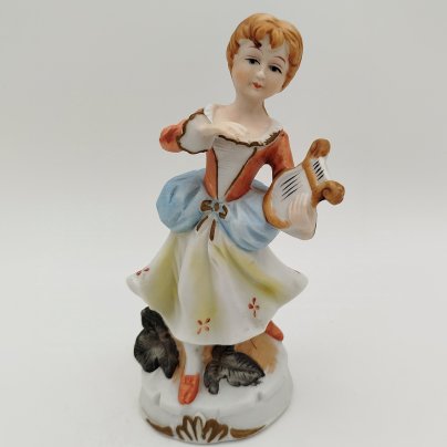 Статуэтка "Девушка с лирой", фарфор, роспись, Европа, 1990-2000 гг.