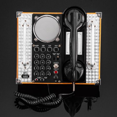 Телефон стационарный "Hands-Free Telephone" с функцией записи звонка, Spirit Of St.Louis, дерево, пластмасса, металл, Китай, 1980-1990 гг.