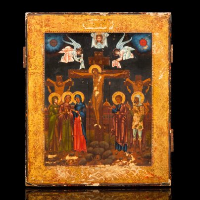 Икона "Распятие Господне" ("Распятие Христово"), дерево, темпера