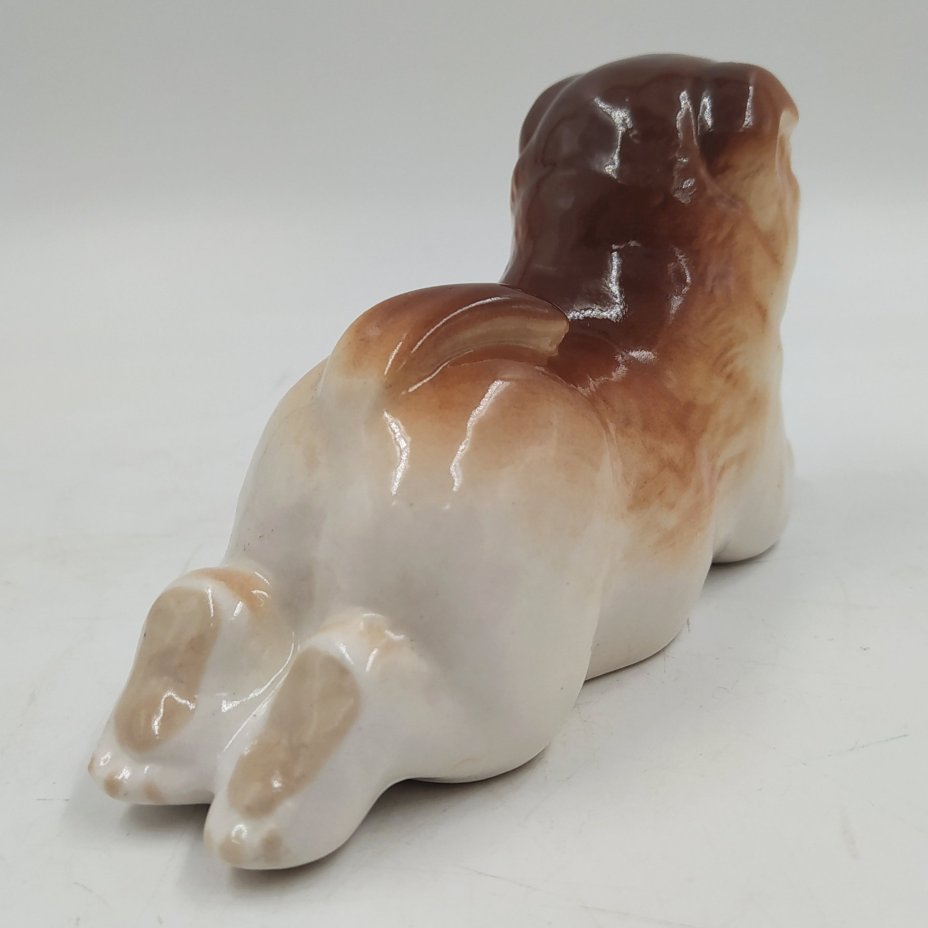 Статуэтка "Чау-чау", скульптор П.П. Веселов, фарфор, аэрография, Ленинградский фарфоровый завод (ЛФЗ), СССР, 1970-1990 гг.