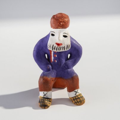 Каргопольская глиняная игрушка "Полкан", глина, ручная роспись, СССР, 1970-1990 гг.