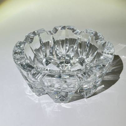 Большая пепельница с резным декором, хрусталь, СССР, 1970-1990 гг.
