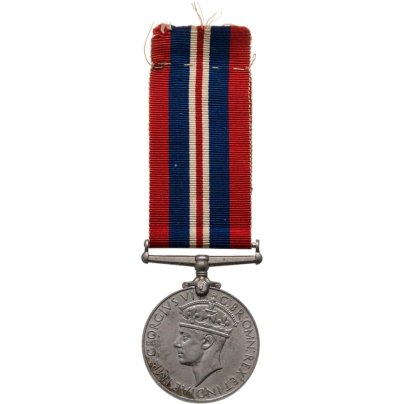 Медаль Войны 1939-1945 гг., медальеры П. Меткалф, Э.К. Престон, мельхиор (медь-никель), Великобритания, 1945-1959 гг.
