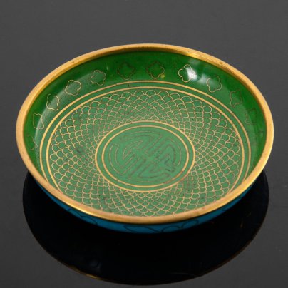 Розетка декоративная, медь, эмаль, Китай, 1930-1950 гг.