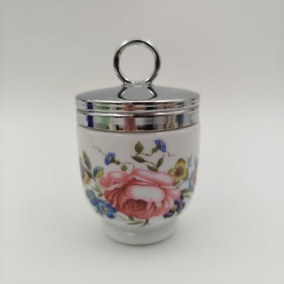 Кодлер с цветочным декором, фарфор, деколь, металл, Royal Worcester