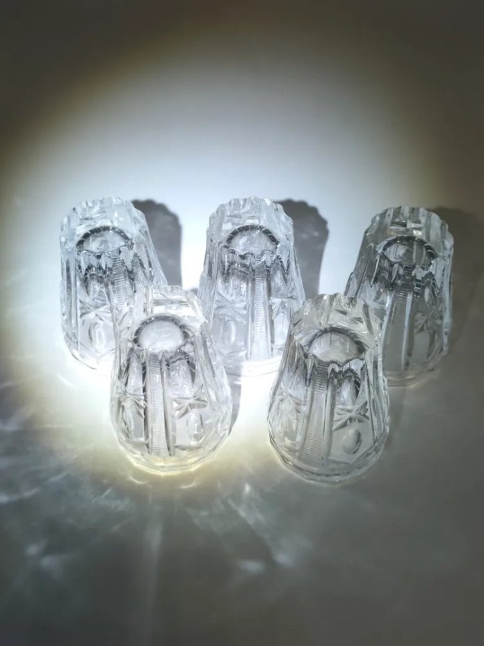 Набор из 5-ти стопок с линзовидным декором