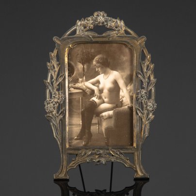 Рамка для фотографий, металл, серебрение, стекло, Франция, 1900-1920 гг.