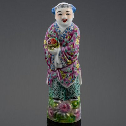 Статуэтка "Лань Цайхэ", фарфор, роспись, Китай, 1970-1980 гг.