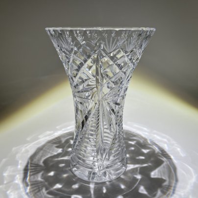 Ваза с рельефным декором, хрусталь, СССР, 1970-1990 гг.