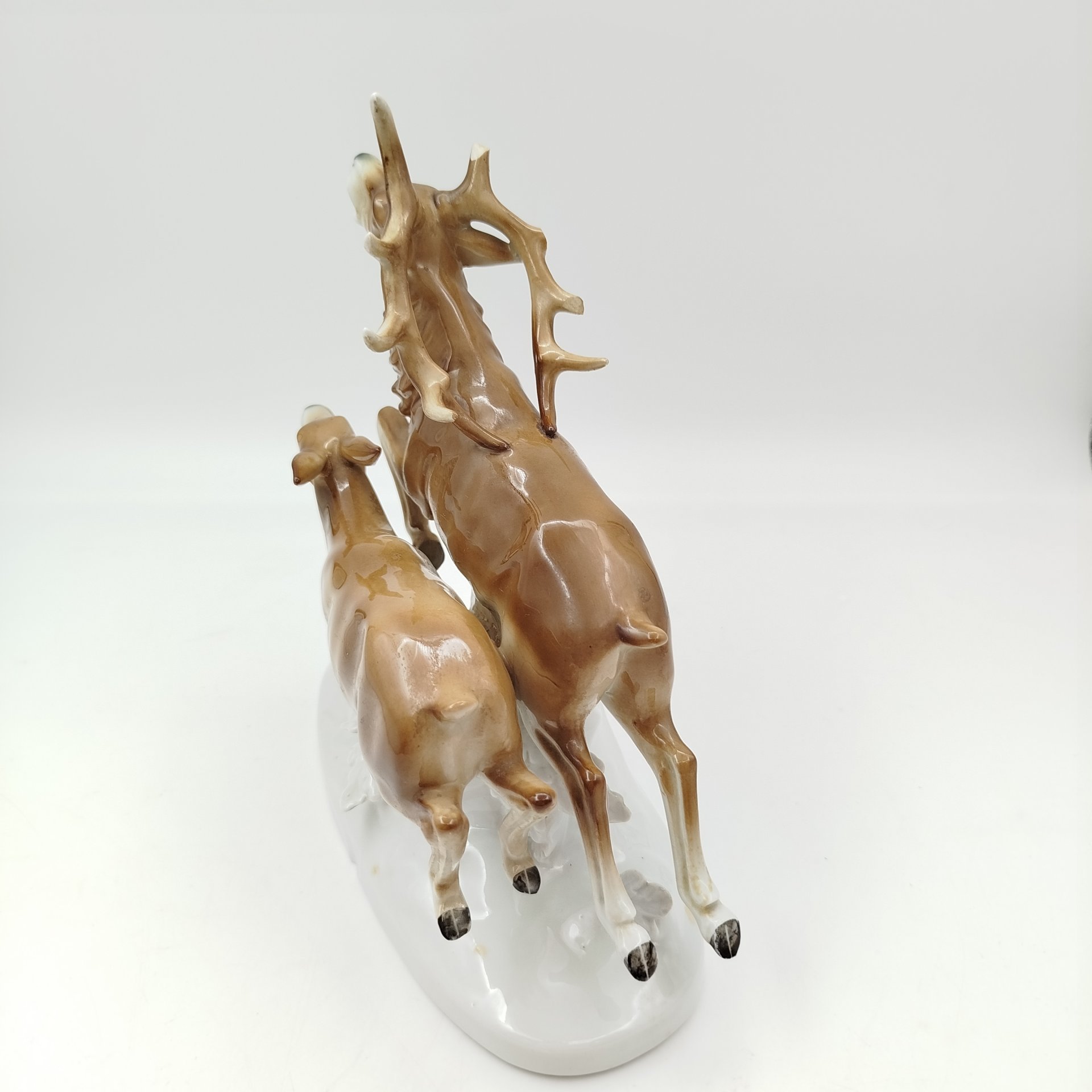 Статуэтка "Олени", фарфор, аэрография, Carl Scheidig, Gräfenthal, Германия, 1935-1972 гг.