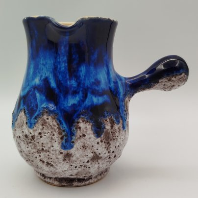 Молочник (сливочник) в технике Fat Lava, RLM Chantrier, керамика, поливы, Франция, 1960-1980 гг.