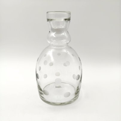 Штоф с декором в горошек, стекло, СССР, 1960-1990 гг.